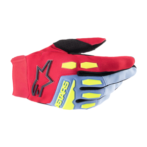 Alpinestars Guantes de Cross Niño  Full Bore Azul Claro-Rojo-Negro