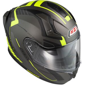 Casco Moto Integral Nzi Go Rider Stream Motion Antracita, Negro Y Amarillo Xs