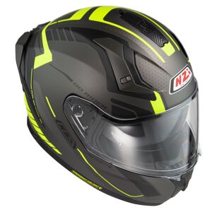 Casco Moto Integral Nzi Go Rider Stream Motion Antracita, Negro Y Amarillo S