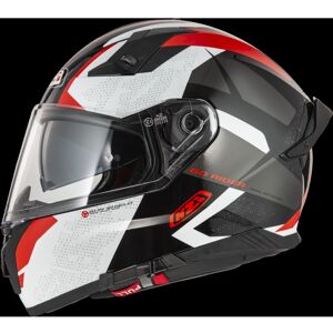 Casco Moto Integral Nzi Go Rider Stream Trident Negro, Gris Y Rojo Xs