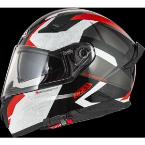 Casco Moto Integral Nzi Go Rider Stream Trident Negro, Gris Y Rojo S