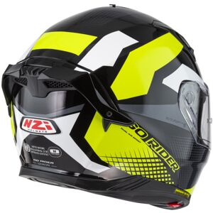 Casco Moto Integral Nzi Go Rider Stream Quadri Negro, Gris Y Amarillo S