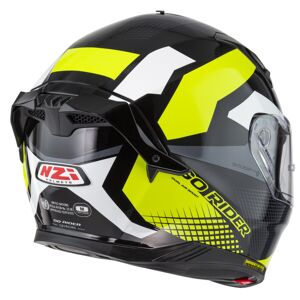 Casco Moto Integral Nzi Go Rider Stream Quadri Negro, Gris Y Amarillo Xl