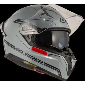 Casco Moto Integral Nzi Go Rider Stream Solid Gris Xs