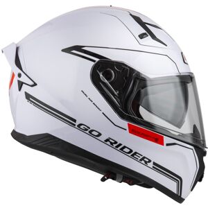 Casco Moto Integral Nzi Go Rider Stream Solid Blanco Xs