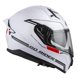 Casco Moto Integral Nzi Go Rider Stream Solid Blanco S