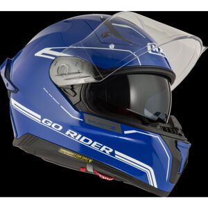 Casco Moto Integral Nzi Go Rider Stream Solid Azul S