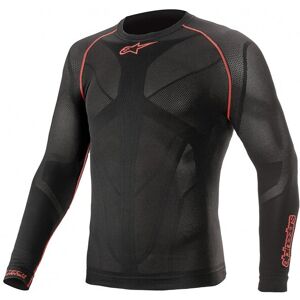 Camiseta Térmica Alpinestars Ride Tech V2 Top Summer Negro Rojo  4752521-13