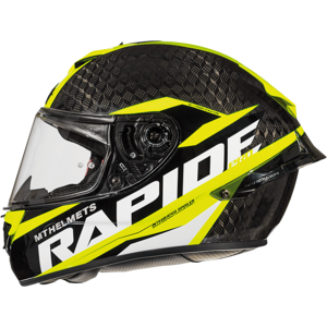 MT Helmets Casco Integral Infantil Mt  Rapide Pro Carbon C3 Amarillo Fluor Brillo