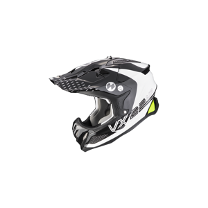 Casco Scorpion VX 22 AIR ARES Blanco Negro Amarillo Fluor  32-379-207-02