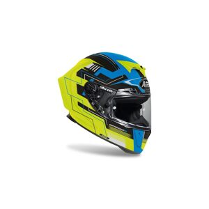 Casco Airoh Gp550 S Challenge Azul Amarillo Mate  GP55CHA18