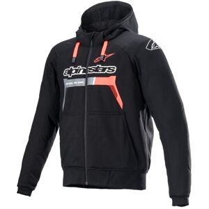 Sudadera Alpinestars Chrome Ignition Negro Rojo Fluor  4200822-1030