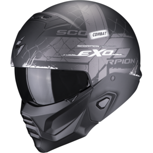 Casco Scorpion Exo-Combat II Xenon Negro Mate Blanco  182-418-227