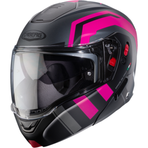 Casco Caberg Horus X Road Mate Gun Metal Negro Fucsia  C0JD60M1