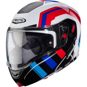 Casco Caberg Horus X Road Blanco Negro Rojo Azul  C0JD60M6