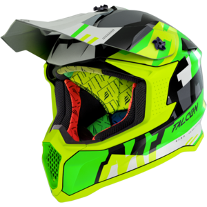 MT Helmets Casco Mt Falcon Arya A3 Amarillo Fluor Perla Mate  11199410323