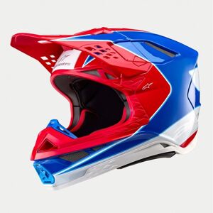 Casco Alpinestars Supertech S-M10 Aeon Rojo Azul Brillo  8301823-3017