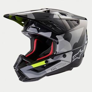 Casco Alpinestars S-M5 Rover 2 Gris Oscuro Amarillo Fluo Brillo  8303823-9350