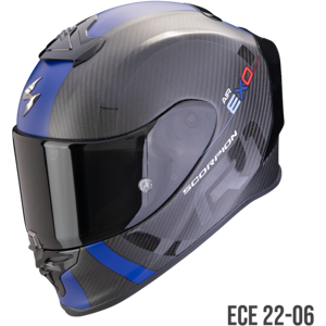 Casco Scorpion EXO-R1 Evo Carbon Air MG Negro Mate Azul  110-344-158