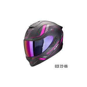 Casco Scorpion EXO 1400 Evo II Carbon Air Mirage Negro Rosa  140-440-179