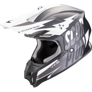 Casco Scorpion Vx 16 Evo Air Slanter Negro Mate Plata  146-431-159