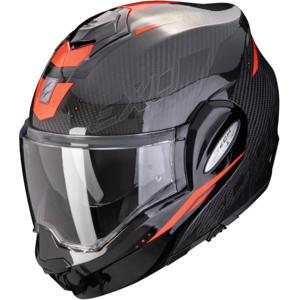 Casco Scorpion Exo-Tech Evo Carbon Rover Negro Rojo  118-433-24