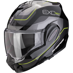 Casco Scorpion Exo-Tech Evo Pro Commuta Negro Plata Amarillo  119-435-325