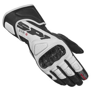 Spidi STR-6 Guantes de motocicleta - Negro Blanco (2XL)