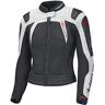 Held Hashiro II Chaqueta de cuero de motocicleta de la mujer - Negro Blanco (36)