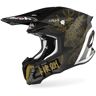 Airoh Twist 2.0 Sword Casco de motocross - Negro Blanco Oro (XL)