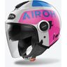 Airoh Helios Up Casco Jet - Gris Rosa (M)