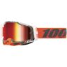 100% Racecraft II Schrute Gafas de motocross - Negro Blanco Rojo (un tamaño)