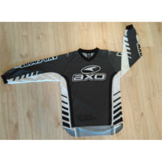 AXO Camiseta Cross  Track Sport Negra Blanco