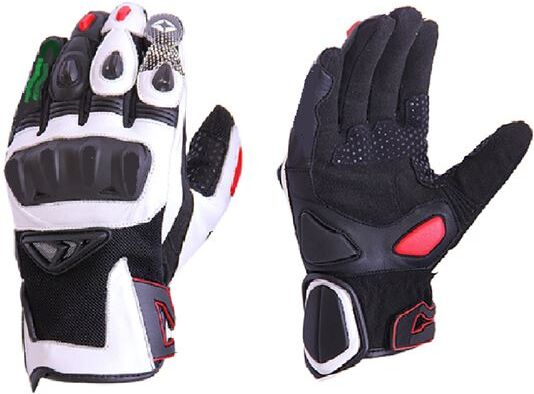 JVC MOTO Guante Verano Racing Jvc Speed Negro-Blanco Con Refuerzos