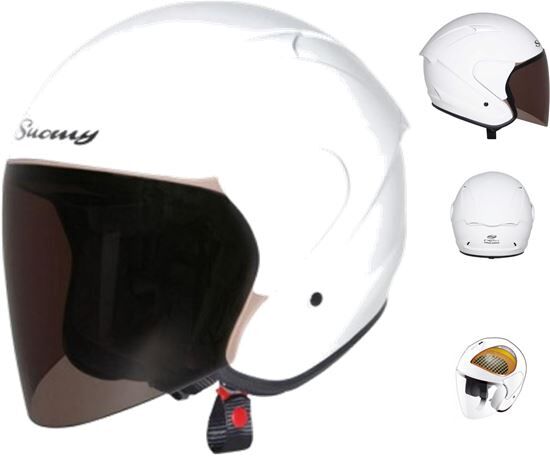 SUOMY Casco Jet  City Tour Blanco Fibra Kevlar Carbono