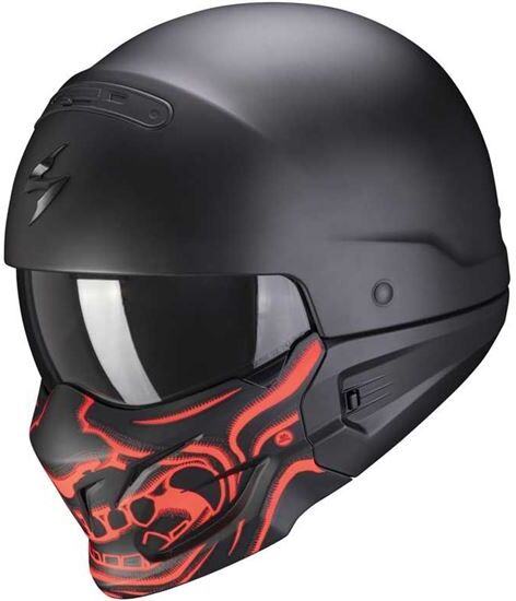 SCORPION Exo-Combat Evo Samurai Matt Black Red  Desmontable