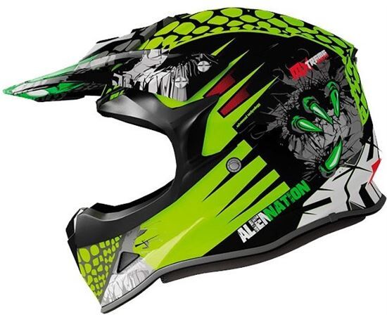 SHIRO Mx-308 Alien Nation Kids Amarillo Casco Infantil Enduro