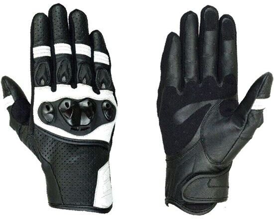 BSTAR Guantes Verano  Speedo Piel/ Negro Blanco Refuerzos En Nudillos