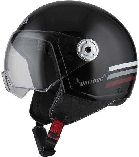 NZI Casco Infantil Jet  Vintage 3 Triband Black Burgundy + Envio Gratis