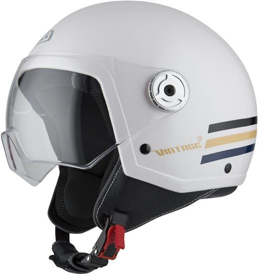 NZI Casco  Vintage 3 Triband Blanco/azul