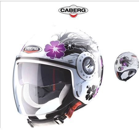 CABERG Casco Jet  Riviera V3 Diva Blanco Con Gafas