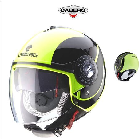 CABERG Casco  Riviera V3 Sway Fluor/negro Con Gafas