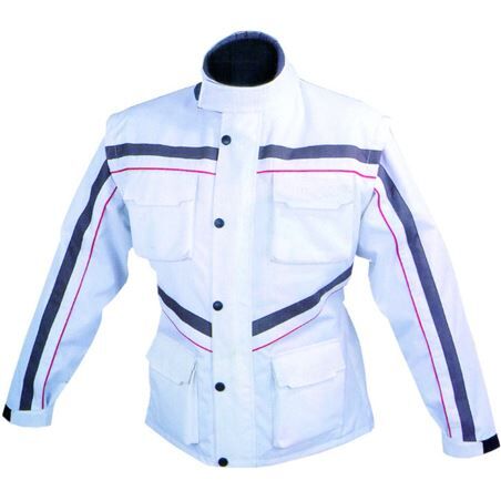 KUM Chaqueta Enduro Cordura Mx Sahara Blanca Mangas Extraibles