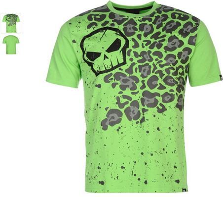 NO FEAR Camiseta Moto Fashion  Moto Graphic Green Leopard