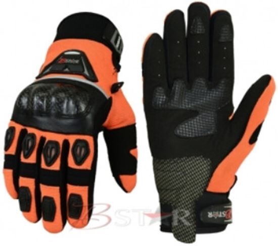 BSTAR Guantes Enduro  Pilot Neopreno Naranja Refuerzos Carbono