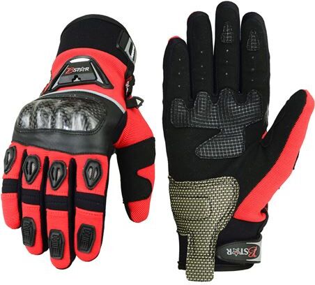 BSTAR Guantes Mx  Pilot Neopreno Rojo Refuerzos Carbono