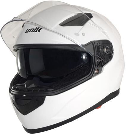 UNIK Ci-01 Blanco Con Gafas Casco De Moto Integral