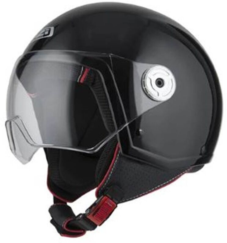 NZI Casco de moto Velca vintage  negro s