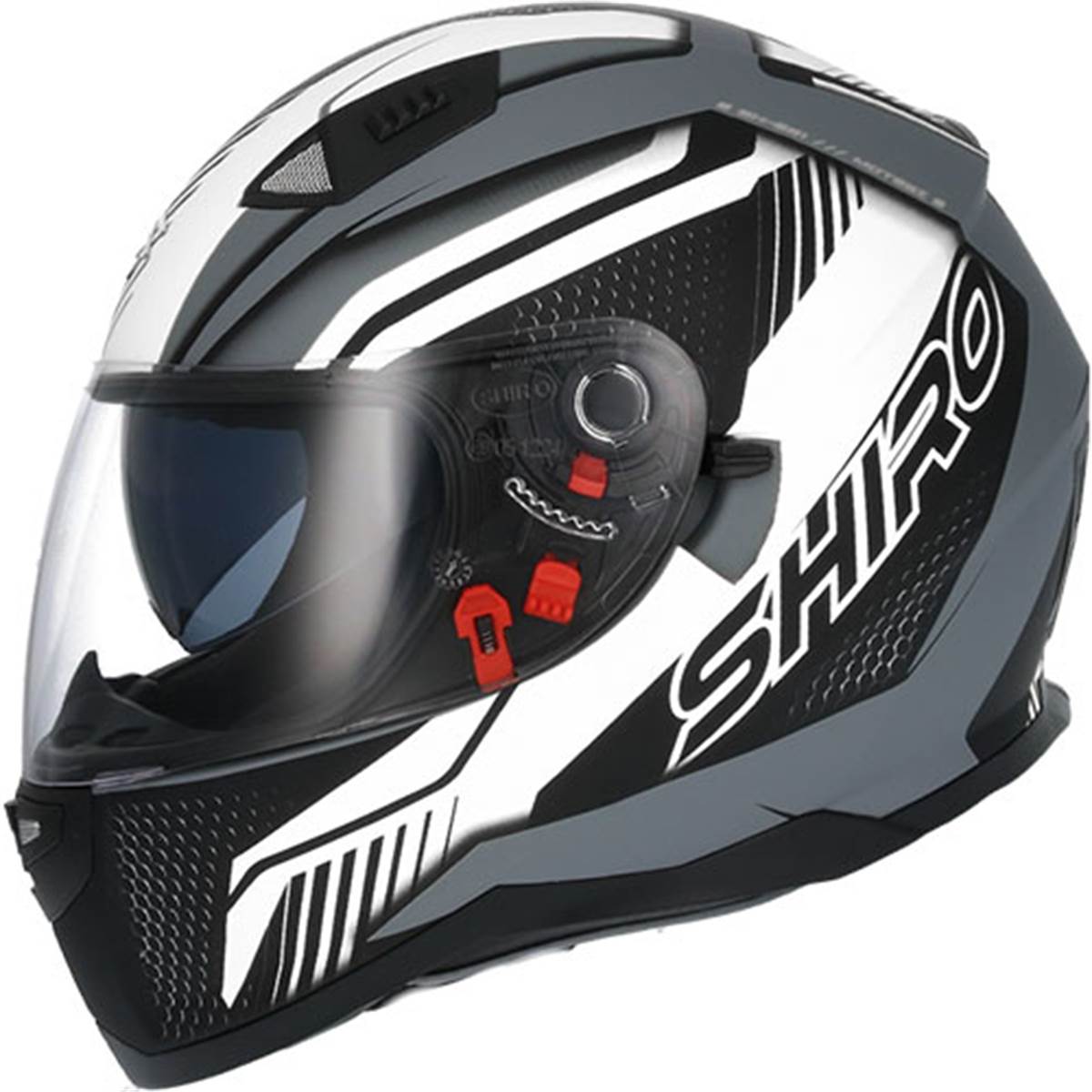 SHIRO Casco de moto integral  sh881 blanco xxl