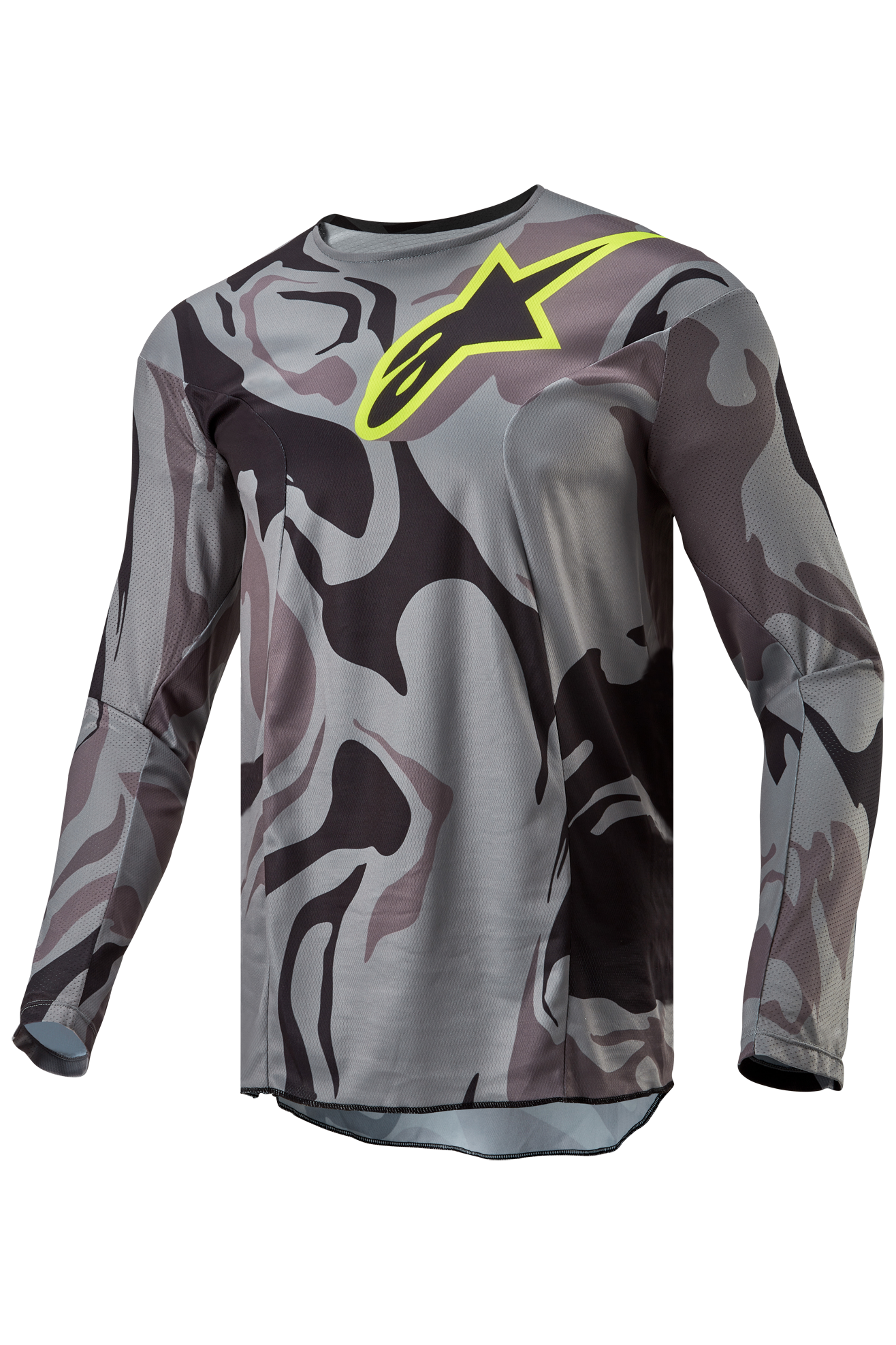 Alpinestars Camiseta de Cross  Racer Tactical Gris-Camuflaje-Magneto
